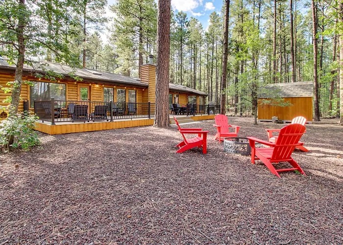 Near Fishing & Hiking: Log W/ Deck! * Pinetop-Lakeside