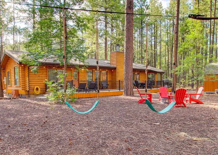 Near Fishing & Hiking: Log W/ Deck! * Pinetop-Lakeside